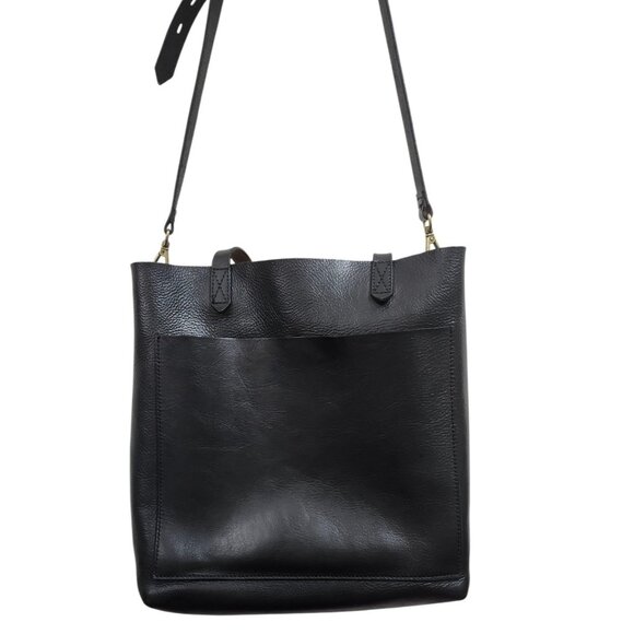 Madewell Medium Transport Tote in Black Pebbled Leather - Picture 3 of 16